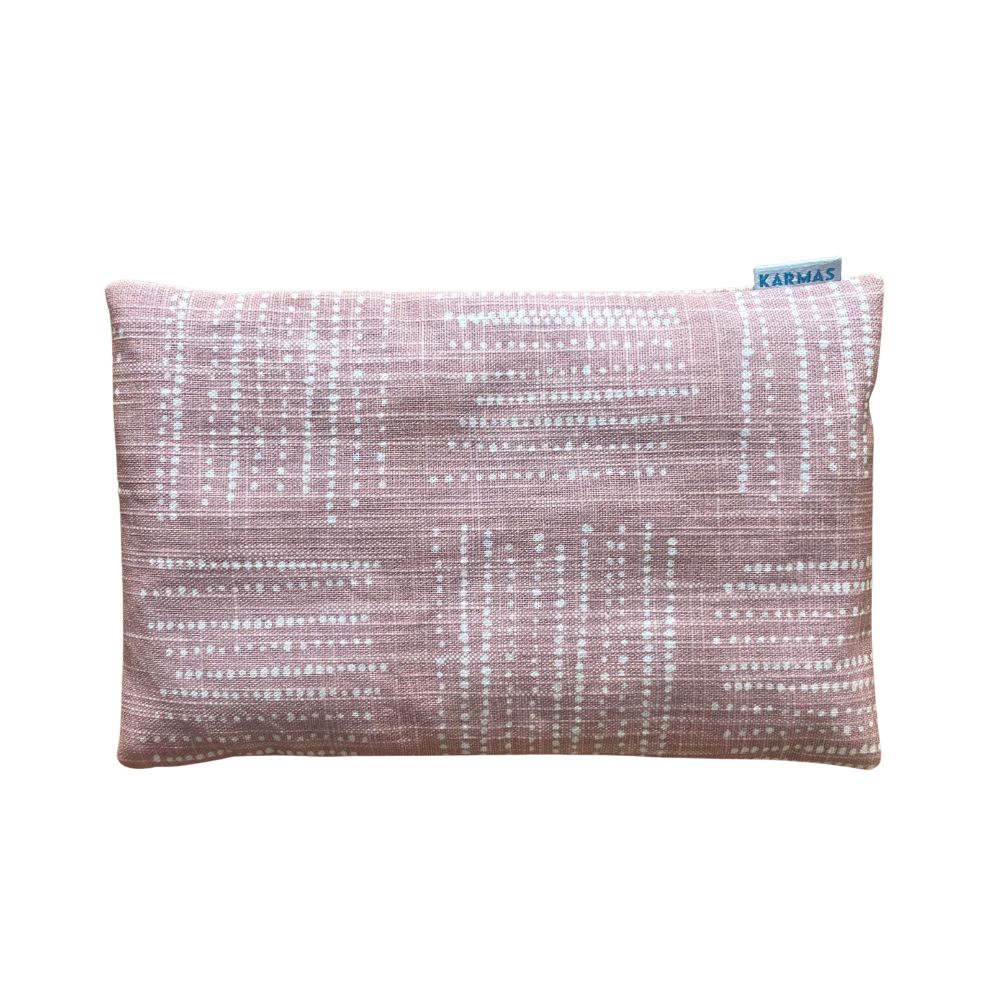 Guatero de semillas, cuarzo, hierbas y aromaterapia palo rosa líneas (22x14 cm)