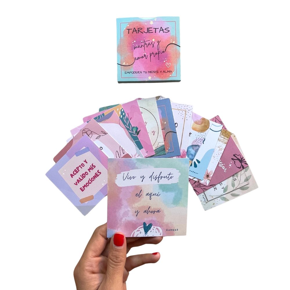 Tarjetas mantras y amor propio