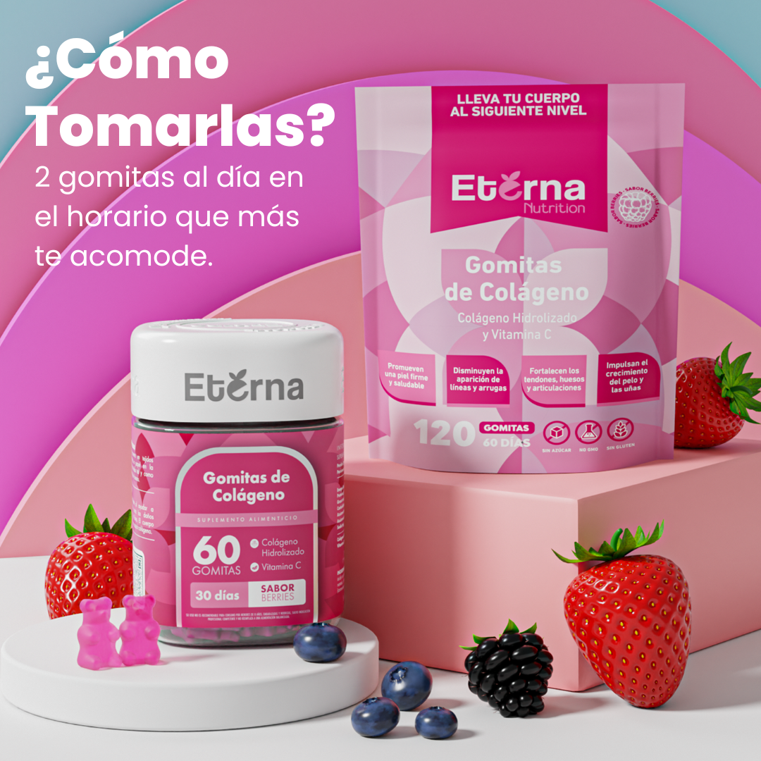 Gomitas Eterna De Colágeno + Vitamina C: 60 Días