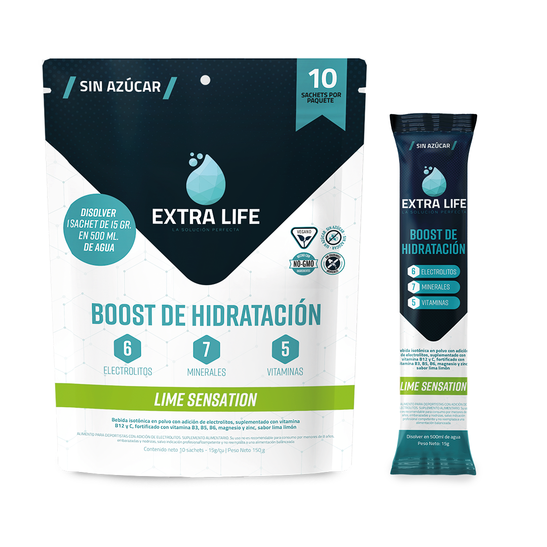 Boost De Hidratación Extra Life 10 Sachets Lime Sensation