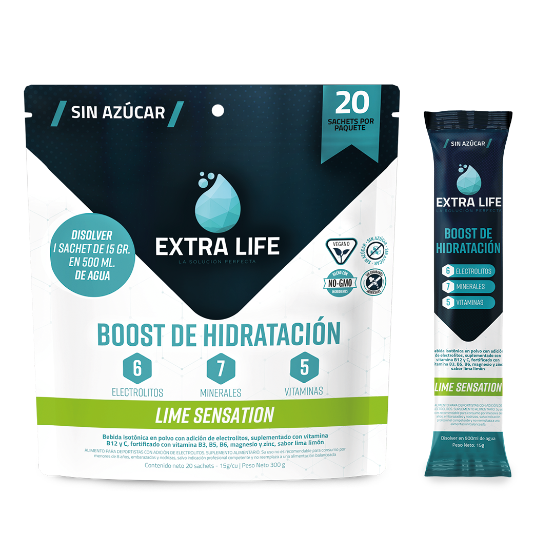 Boost De Hidratación Extra Life 20 Sachets Lime Sensation