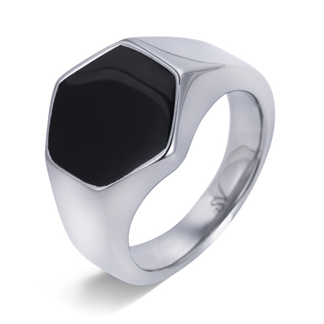 Anillo Classic Onyx 10 US