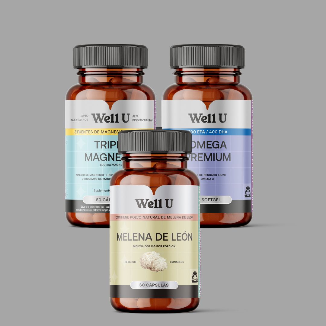 PACK CÁPSULAS DE MAGNESIO + OMEGA PREMIUM + MELENA DE LEÓN