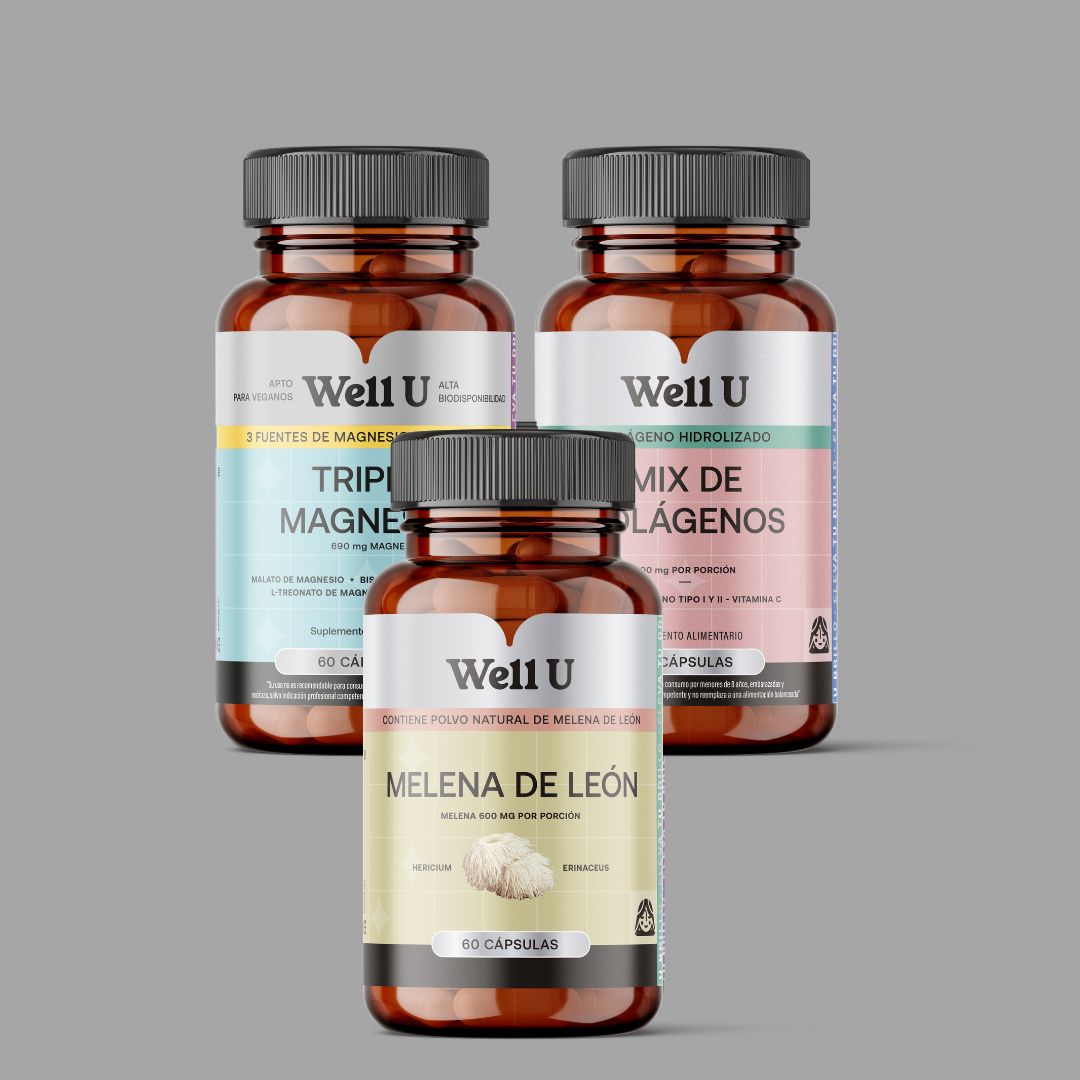 Pack Cápsulas - Triple Magnesio + Mix de Colágenos Hidrolizados + Melena de León