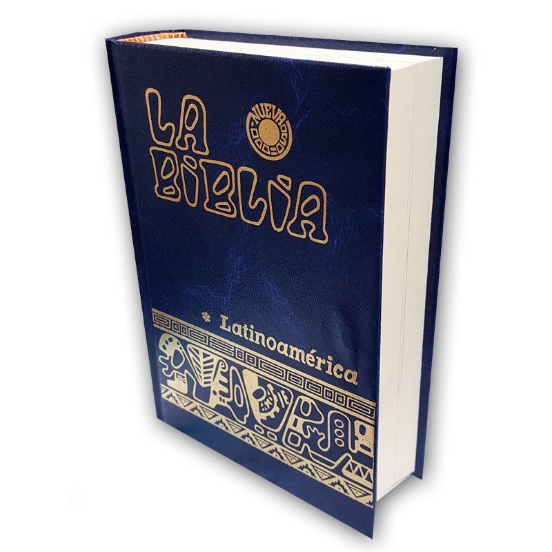 Biblia Latinoamericana de bolisllo 11x16cm azul