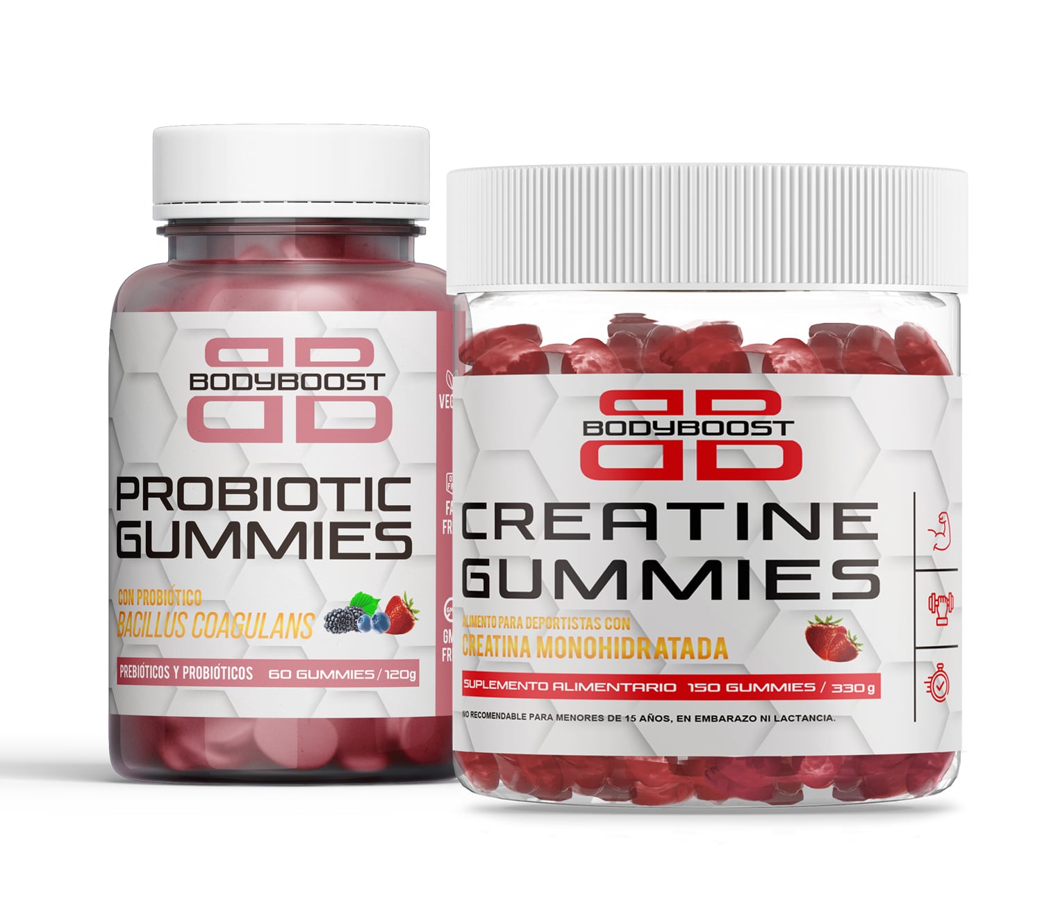 Pack Creatina Frutilla + Probióticos