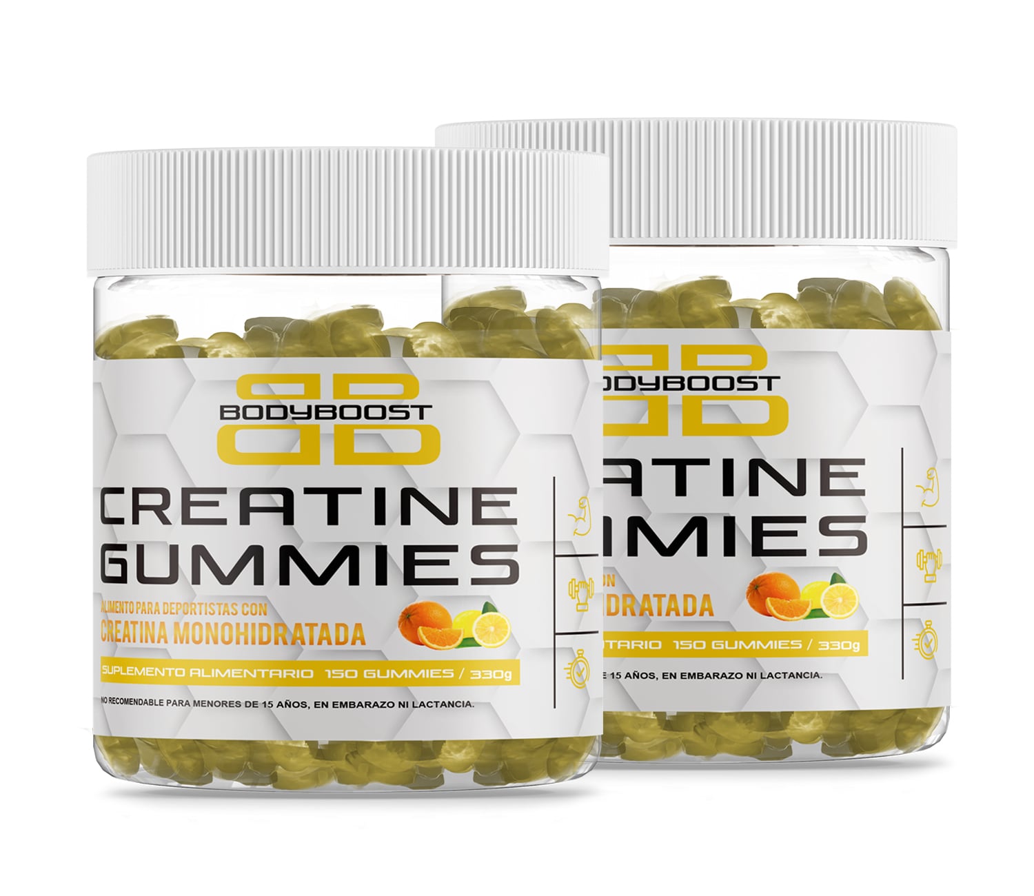 Pack 2x Creatine Gummies Limón Naranja