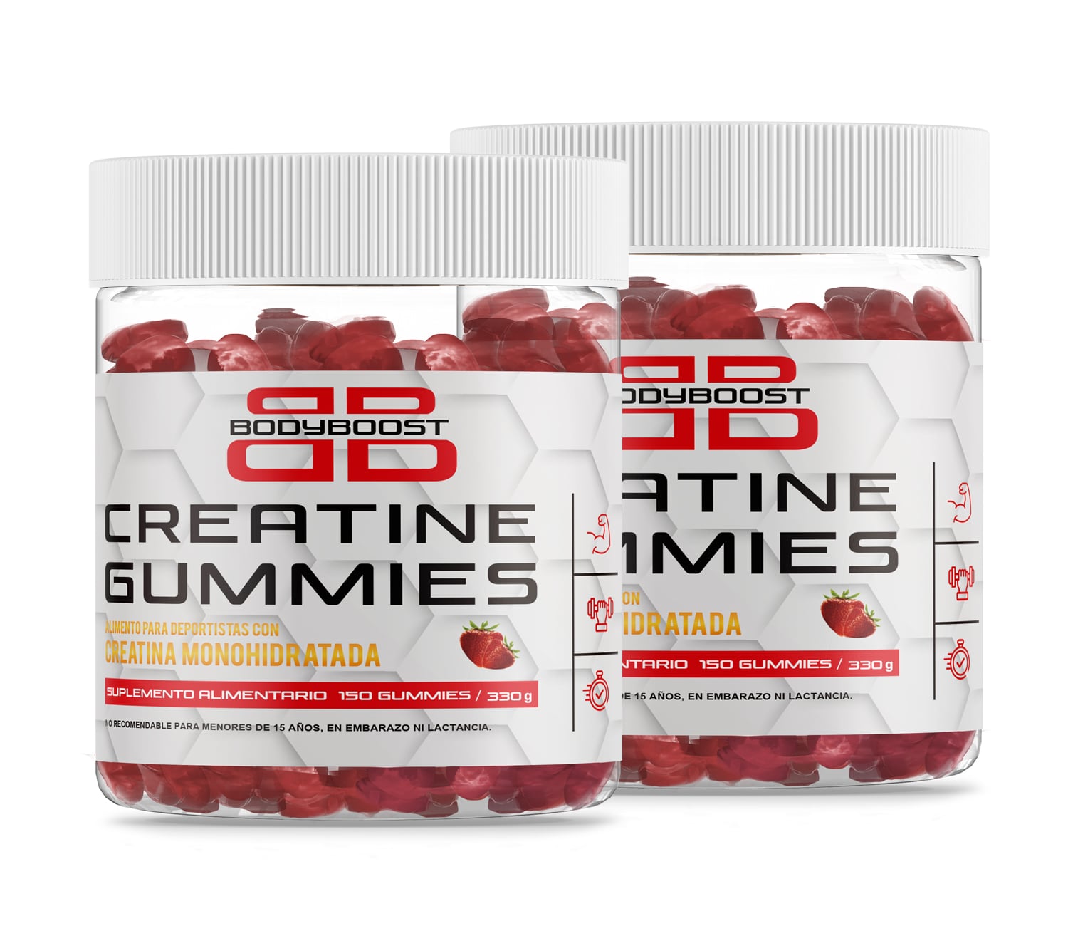 Pack 2x Creatine Gummies Frutilla