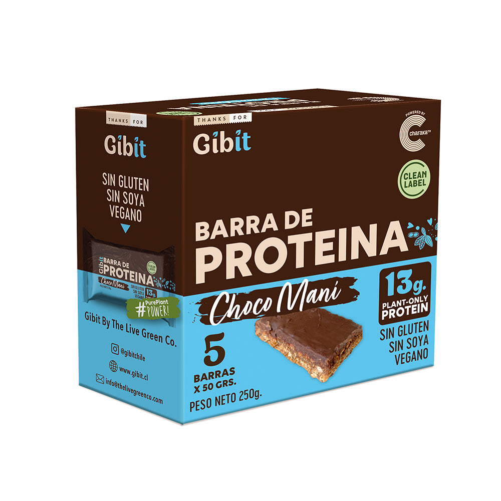 Barra Proteína Gibit - Cacao Maní 45 g (5 un)