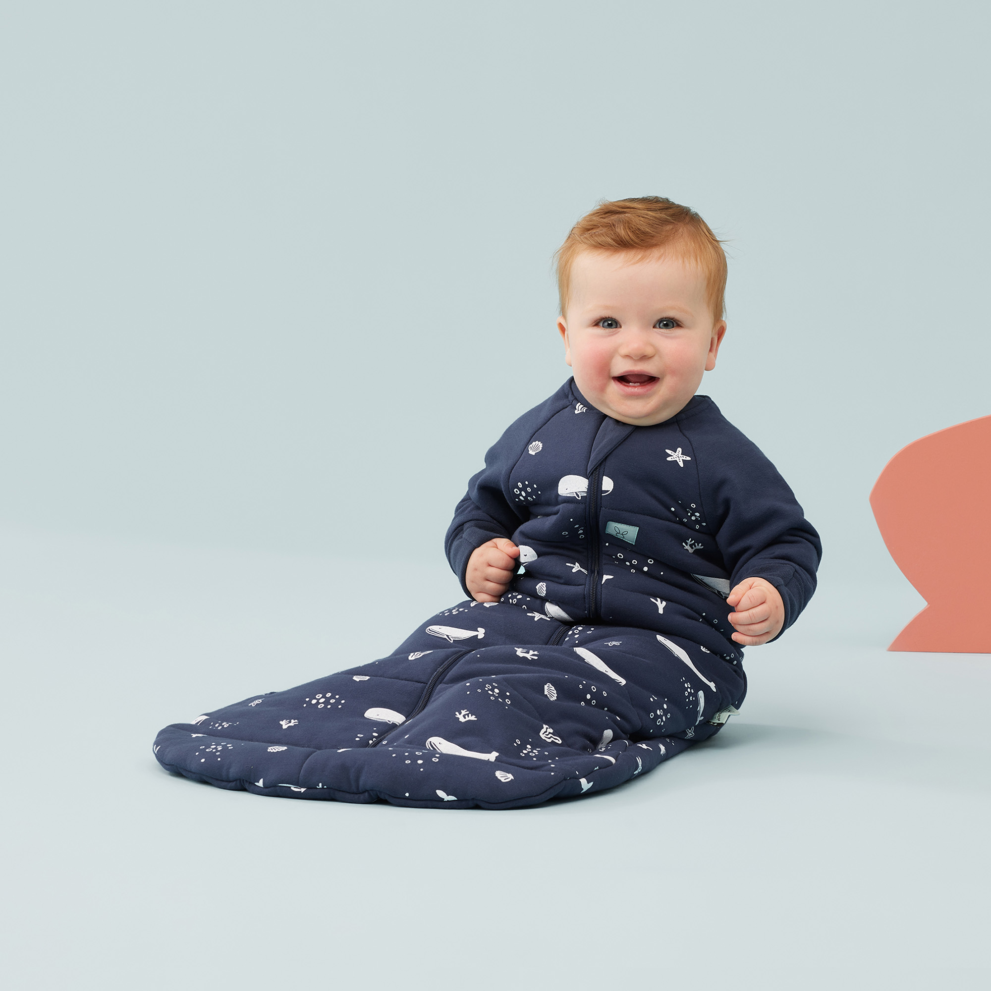 Jersey Sleeping Bag TOG: 3.5 Size: 3-12 Months Colour: Whales