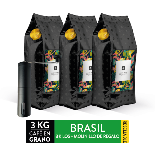 3 kg cafe Brasil más molinillo