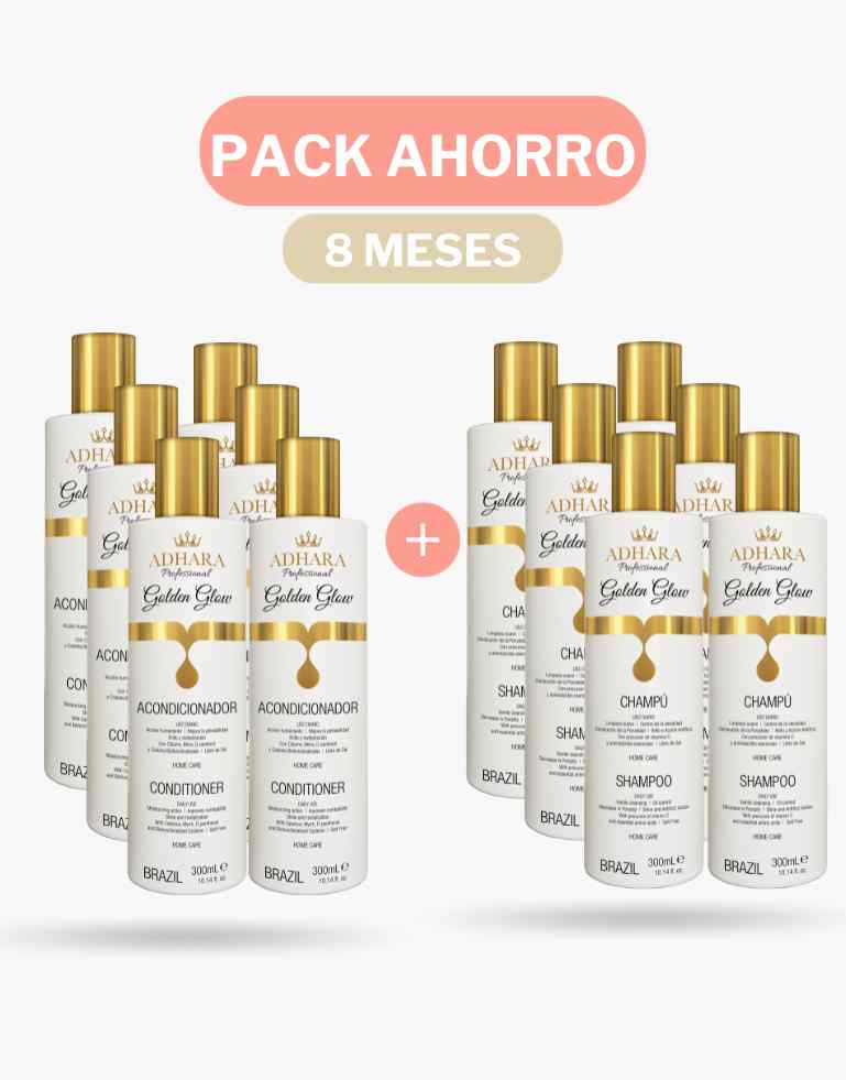 Pack Ahorro Extra Brillo y Sedosidad (8 meses)