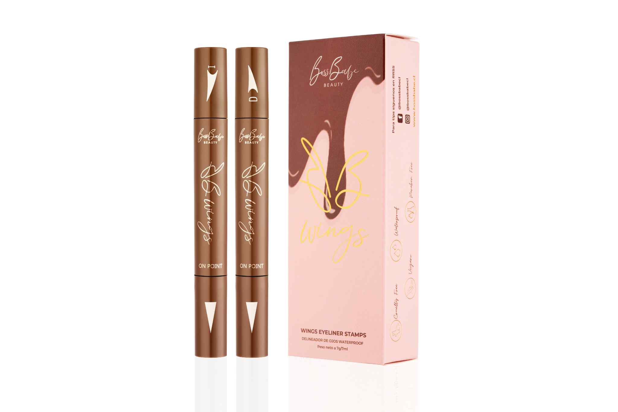 Kit delineador Wings Eyeliner Stamps / Classic - Cafe Chocolate Boss Babe