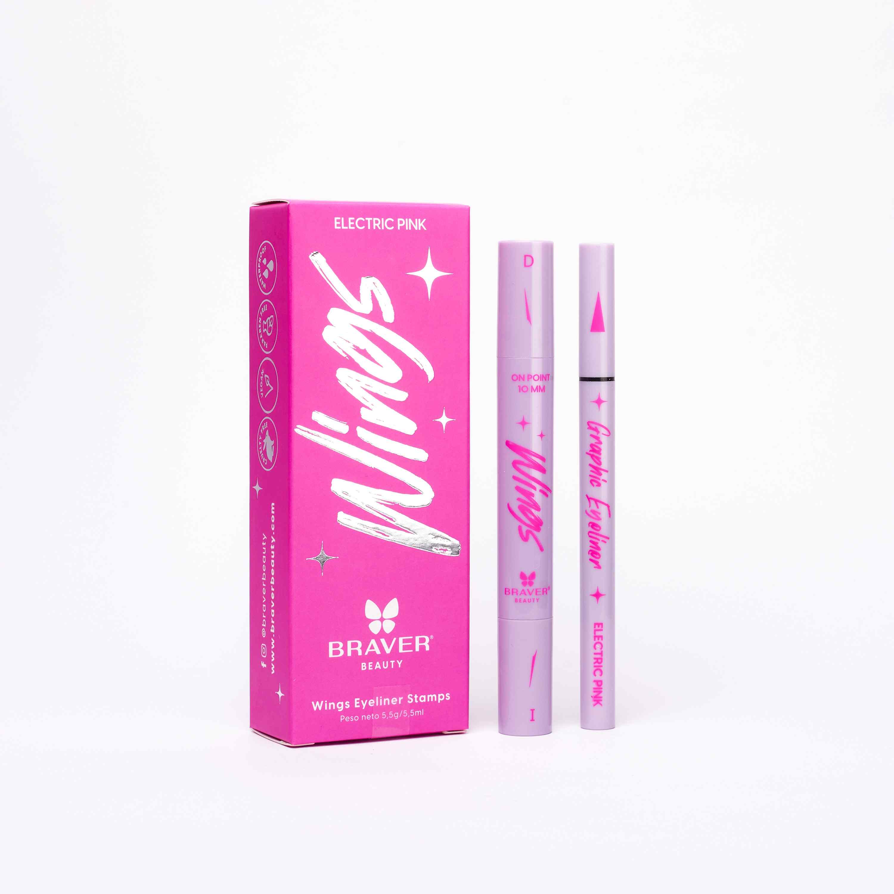 Kit delineador Wings Eyeliner Stamps - Electric Pink