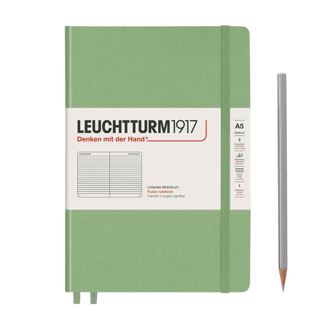 Libreta Leuchtturm Mediana Tapa Dura Composición - Salvia