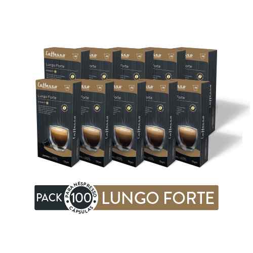 Pack 100 Cápsulas de Café Caffesso Lungo Forte