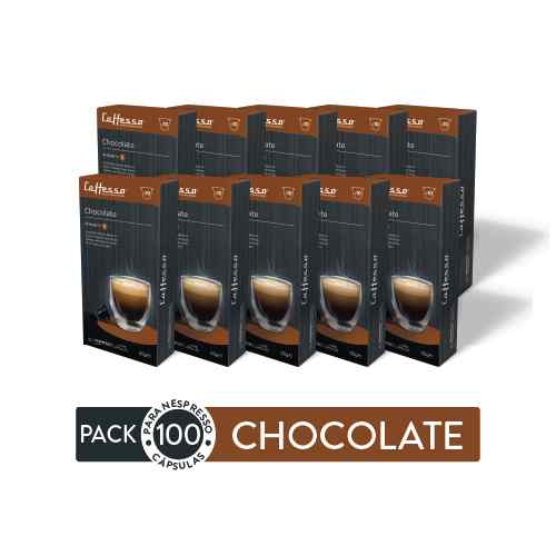 Pack 100 Cápsulas de Café Caffesso Chocolate