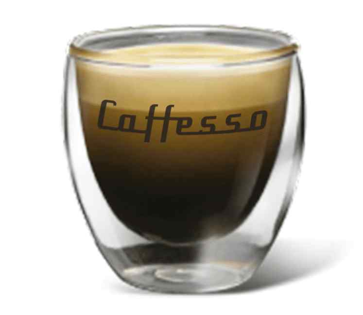 Taza Caffesso doble vidrio de borosilicato 80 ml