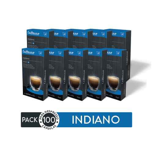 Pack 100 Cápsulas de Café Caffesso Indiano