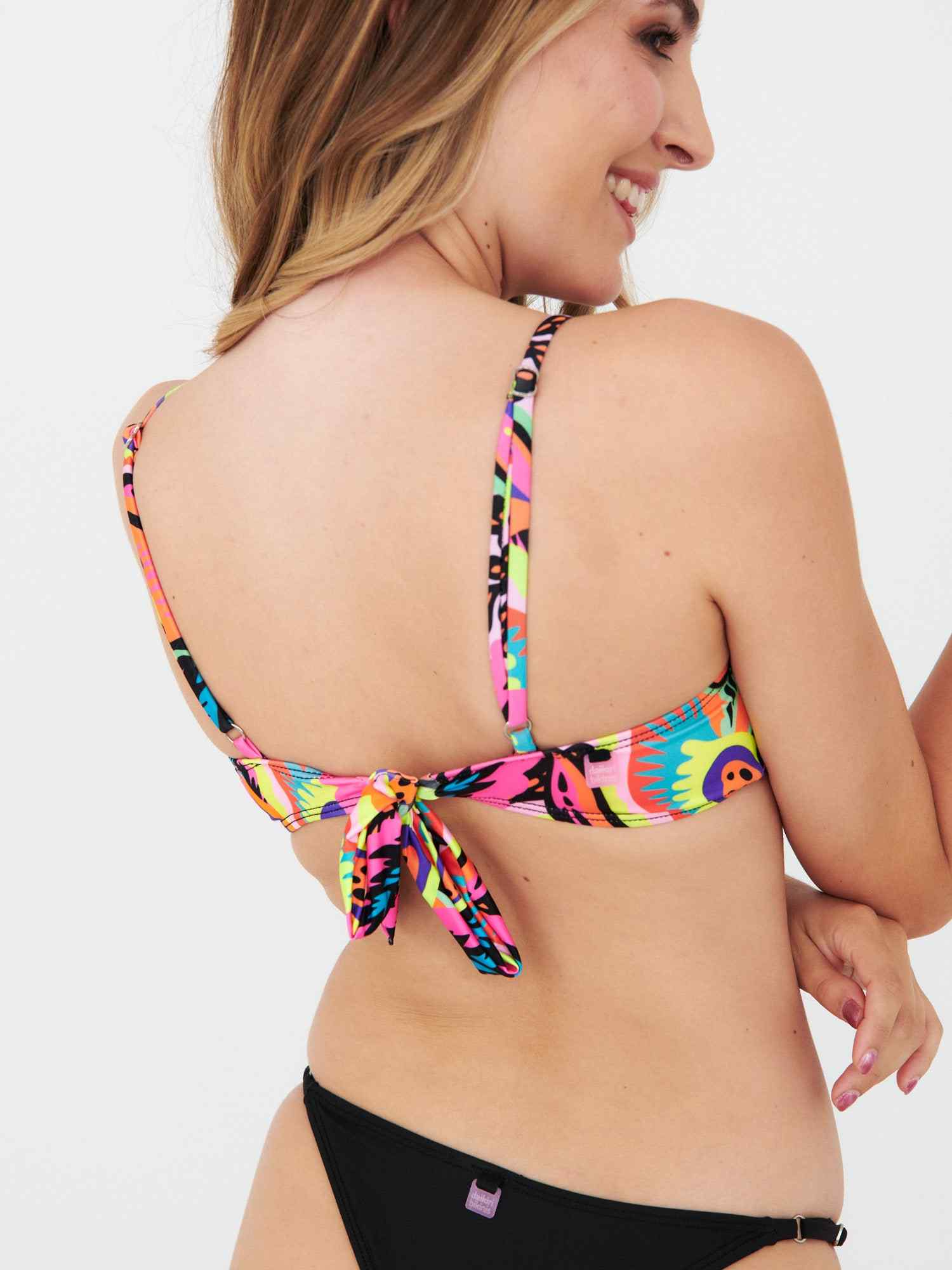 Bikini Capri Rio Flora Full Negro - MS