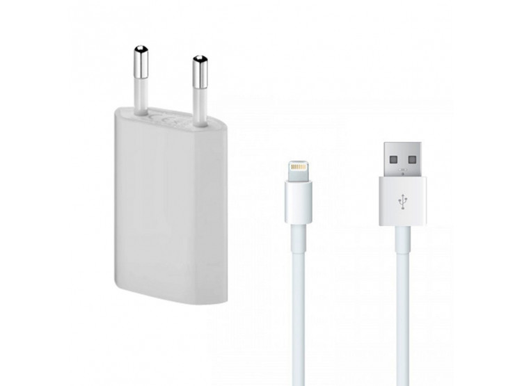 Pack cable y cargador 5w Blanco