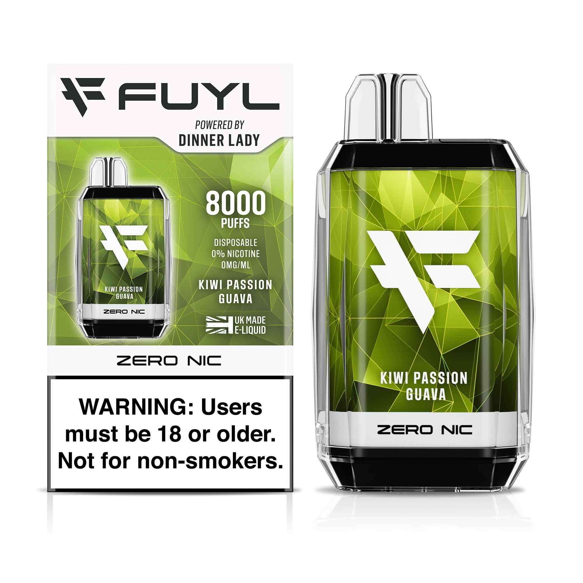 VAPE FUYL BY DINNER LADY 8000 PUFFS KIWI PASSION GUAVA