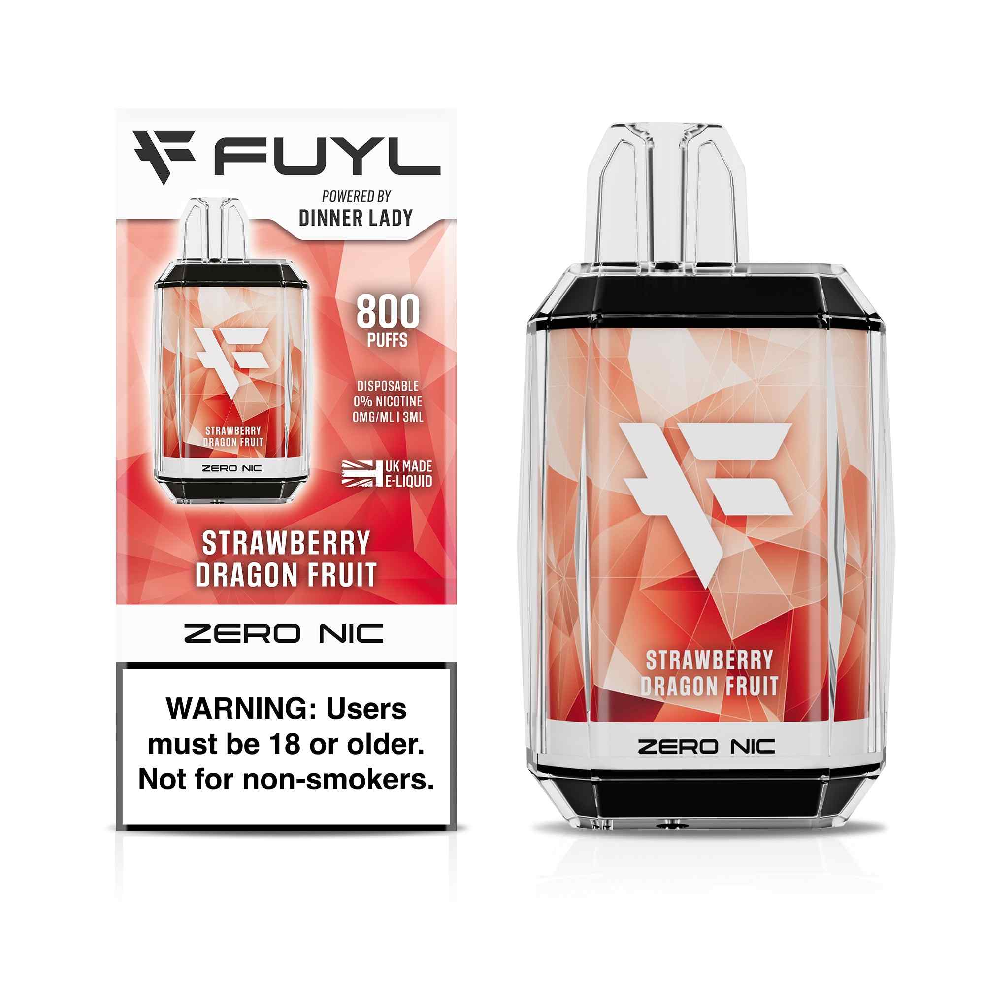 VAPE FUYL 800 PUFF STRAWBERRY DRAGONFRUIT