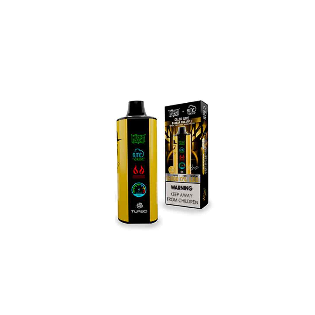 VAPE FUME NICKY JAM 15.000 PUFF 0% NIC CALOR JUICE (BANANA, PINNEAPPLE)