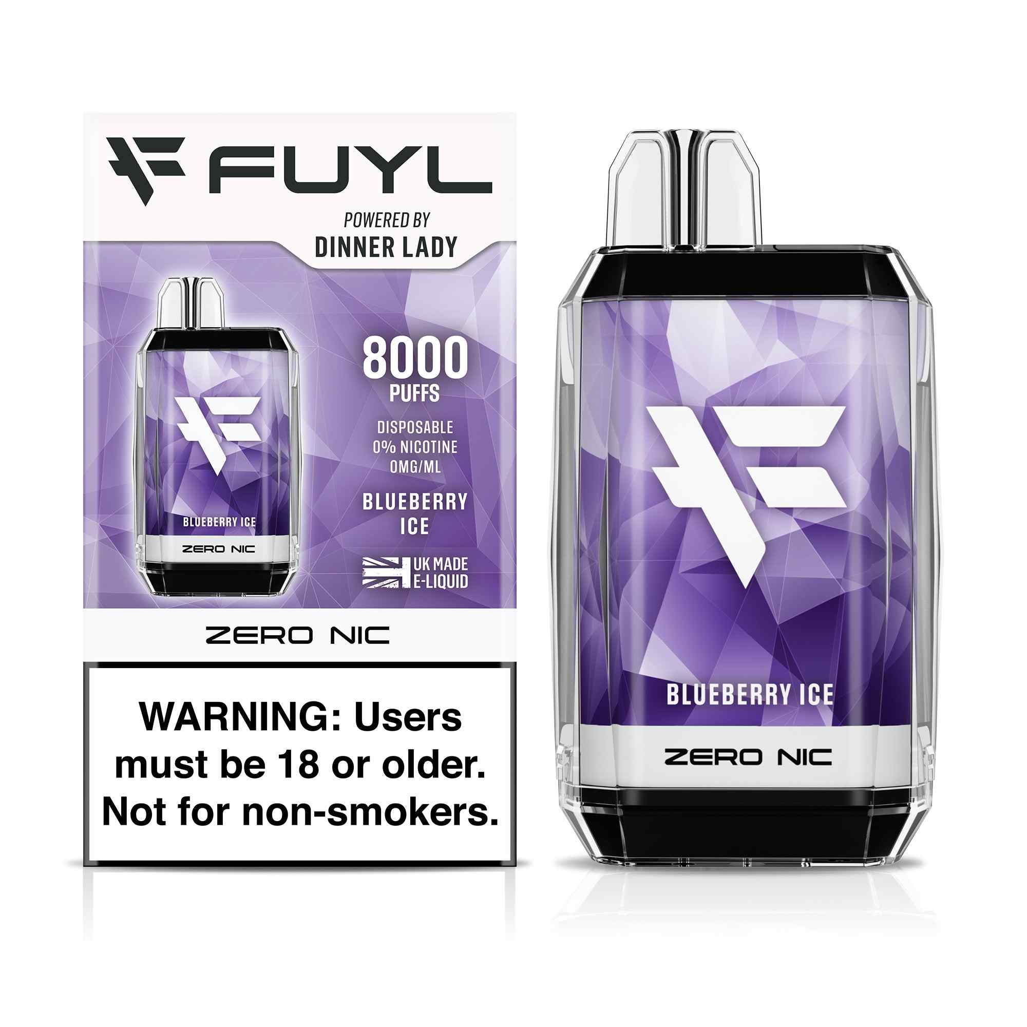 VAPE FUYL BY DINNER LADY  8000 PUFFS BLUEBERRY ICE