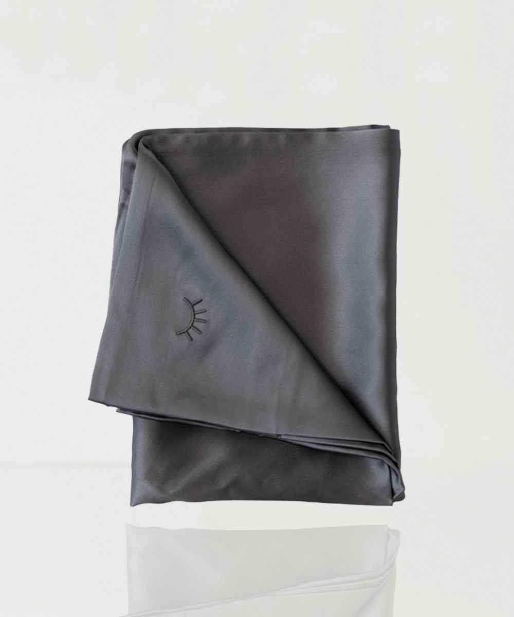 FUNDA DE SEDA QUEEN  25 MM GRIS MARENGO