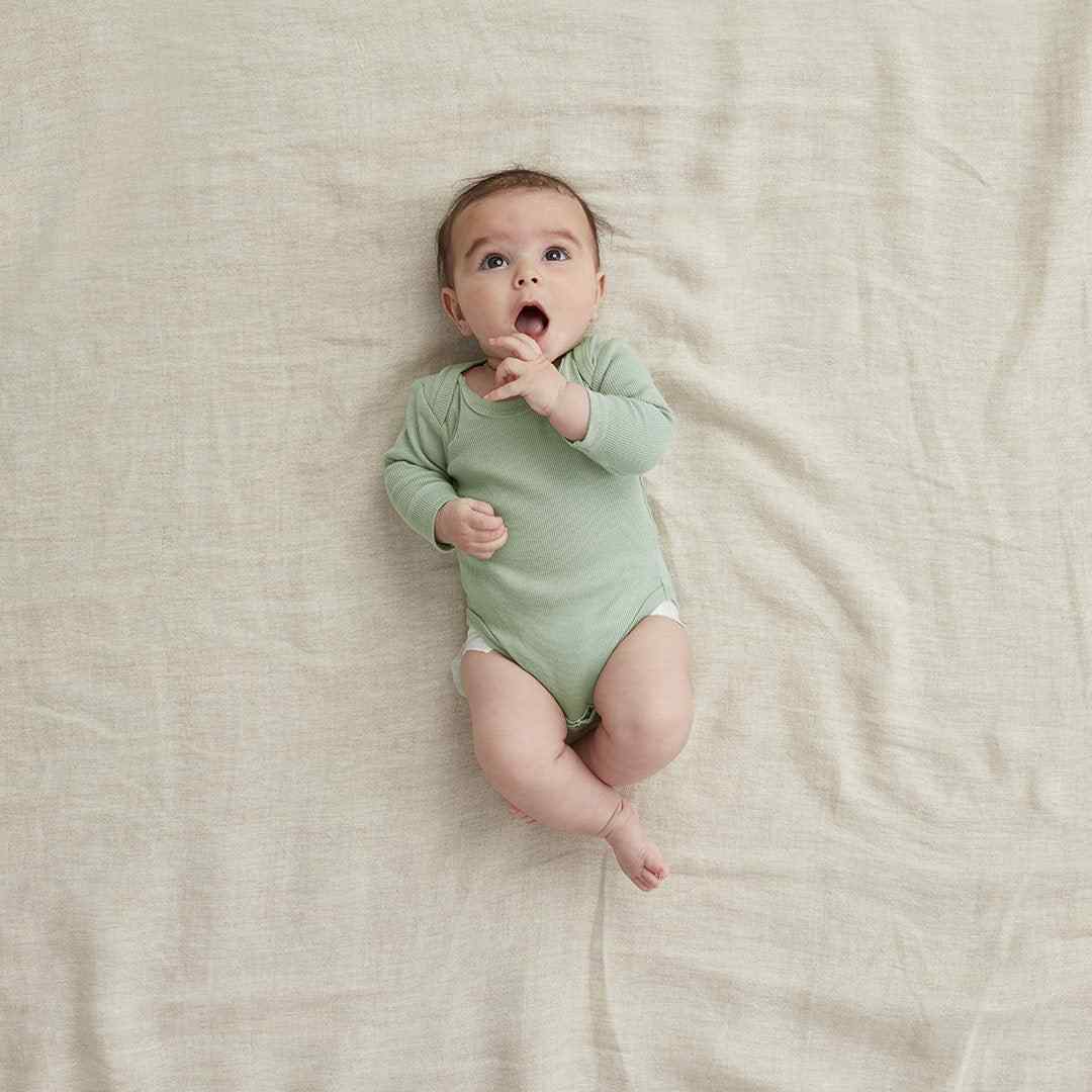 Bodysuit Long Sleeve TOG: 0.2 Size: 0-3 Months Colour: Sage