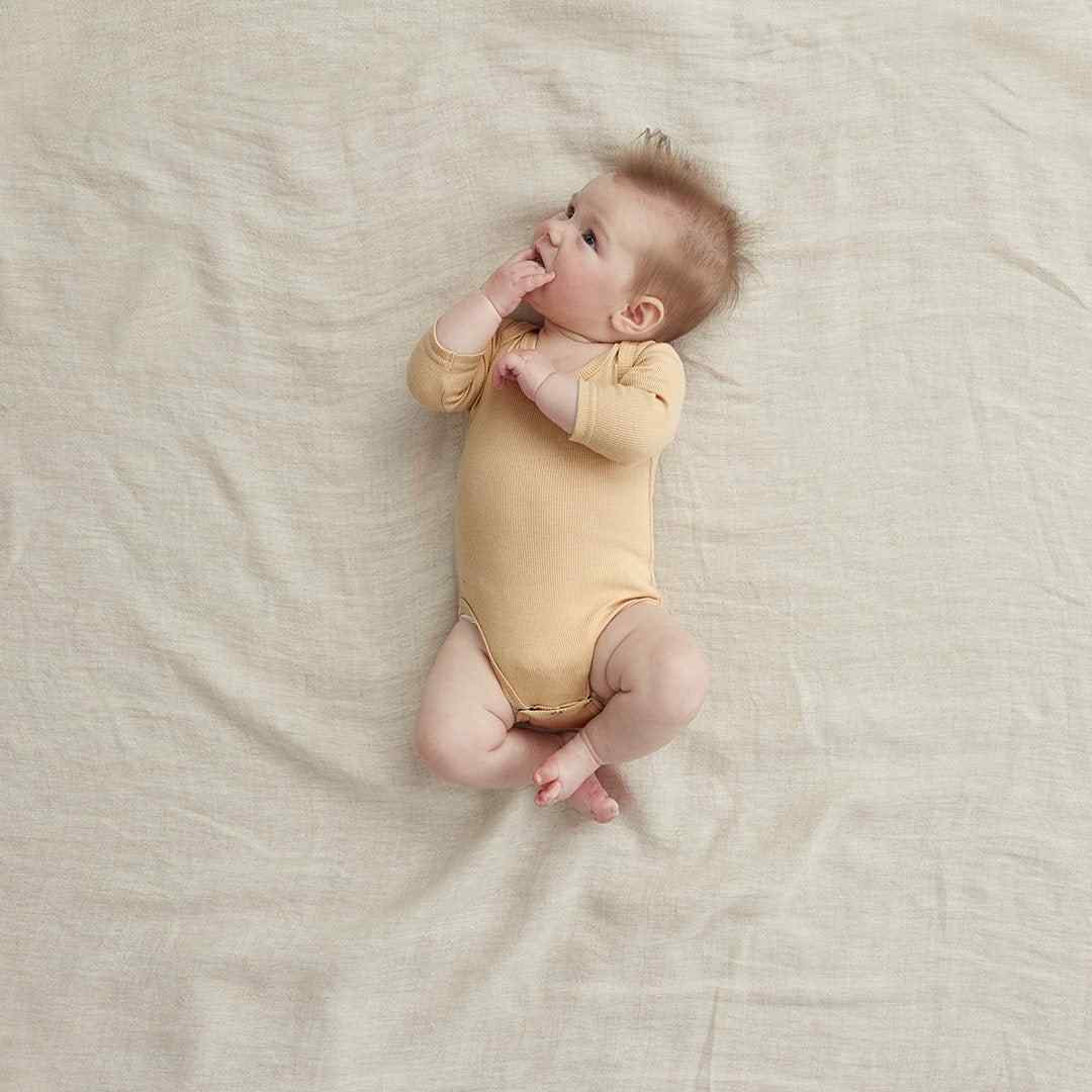 Bodysuit Long Sleeve TOG: 0.2 Size: 2 Year  Colour: Wheat