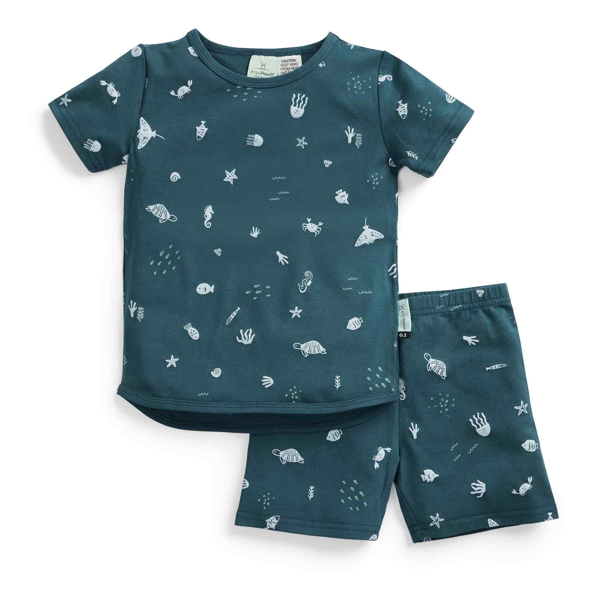 Pyjamas : 2 Piece set Short Sleeve TOG: 0.2 Size: 5 Years Colour: Ocean