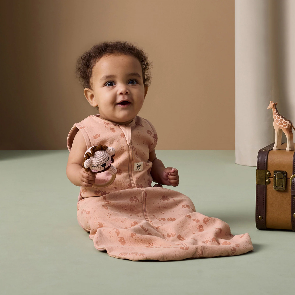 Jersey Sleeping Bag TOG: 1.0 Size: 3-12 Months  Colour: Elephant Parade