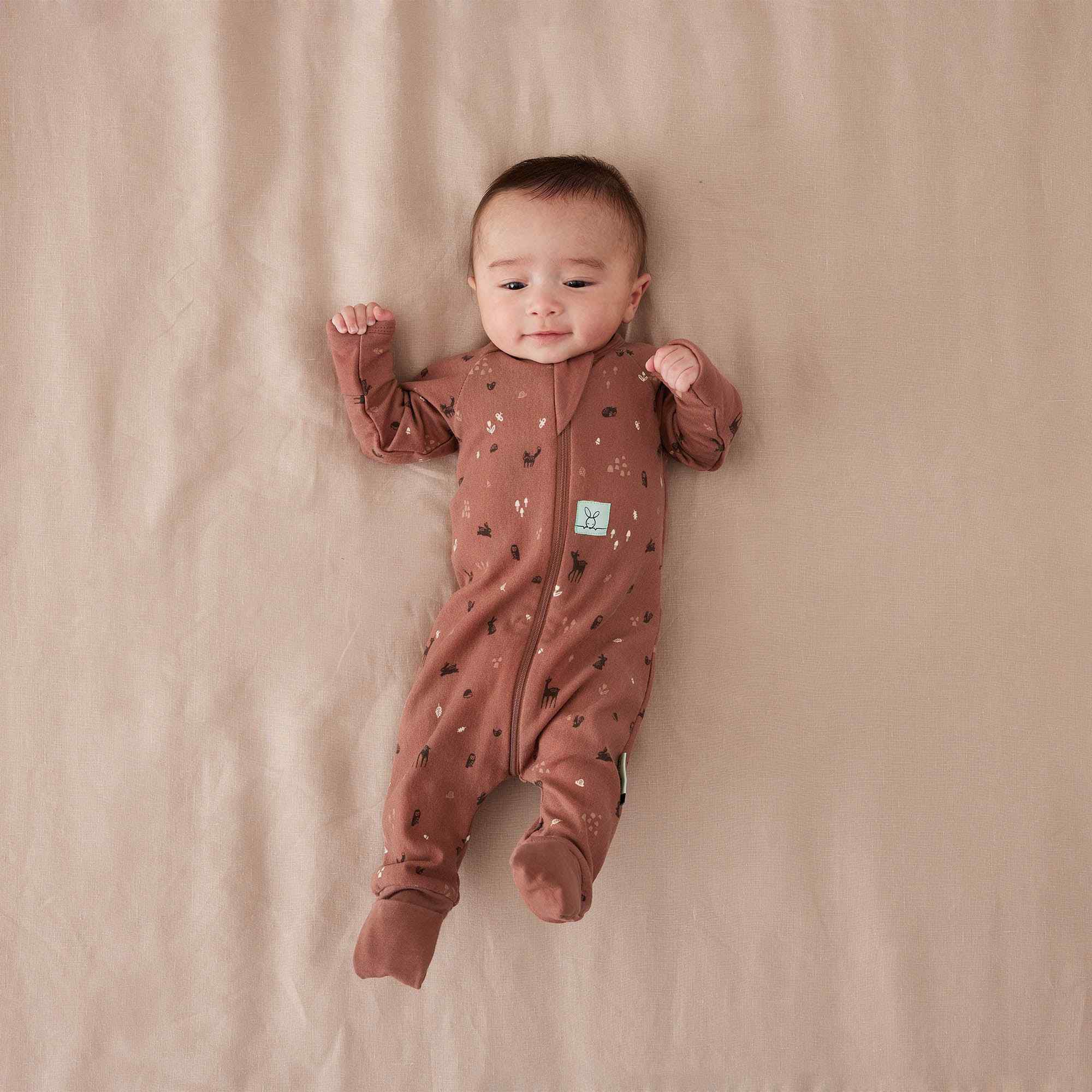 Layers Long Sleeve TOG: 1.0 Size: 6-12 Months Colour: Forest Friends