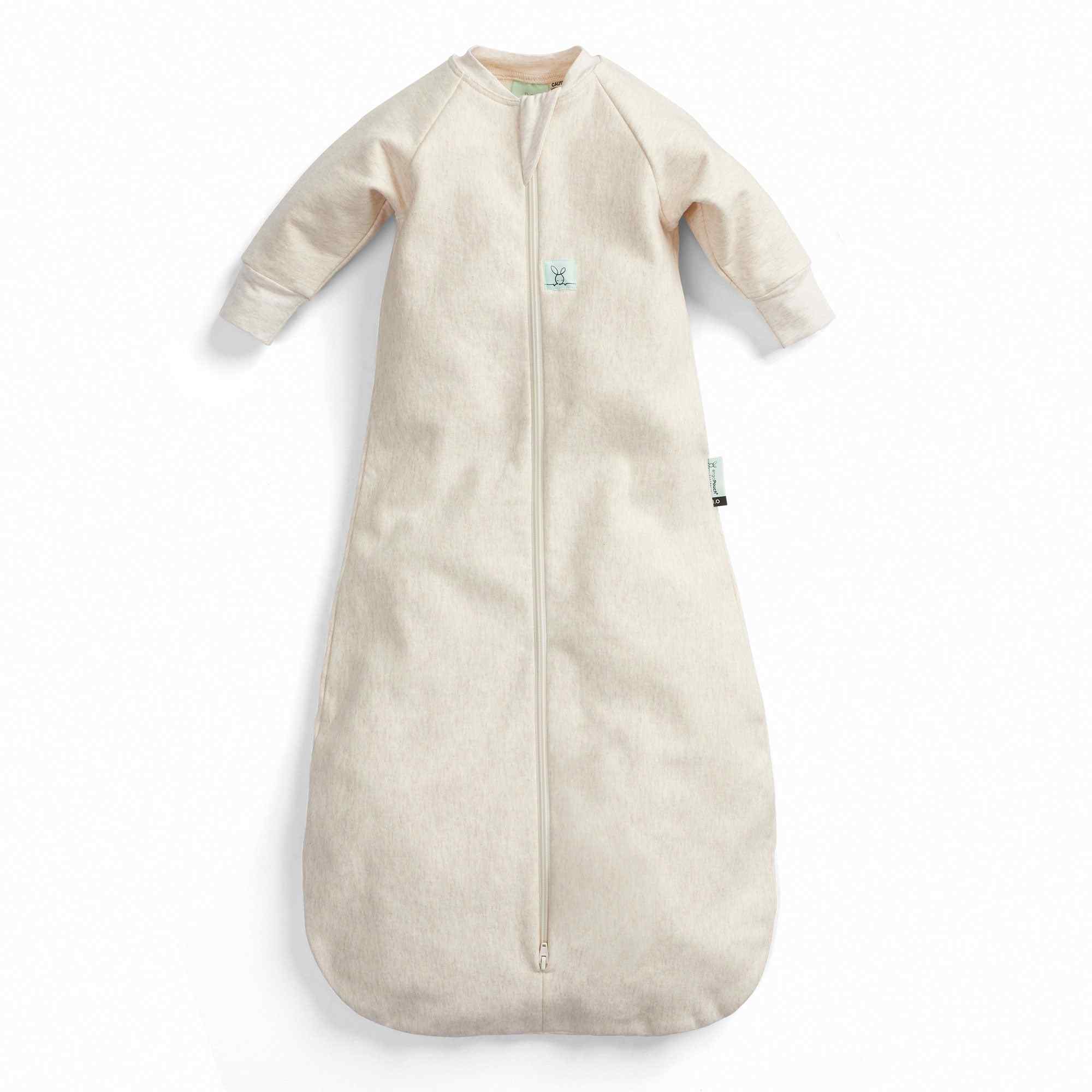 Jersey Sleeping Bag  with Sleeves TOG: 1.0 Size: 3-12 Months Colour: Oatmeal Marle