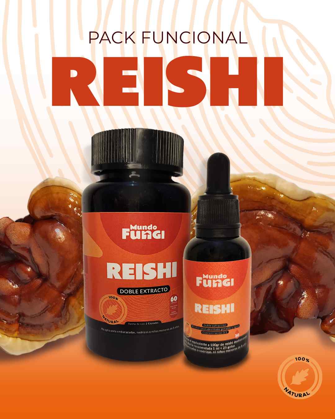 Packs gotas y capsulas Reishi