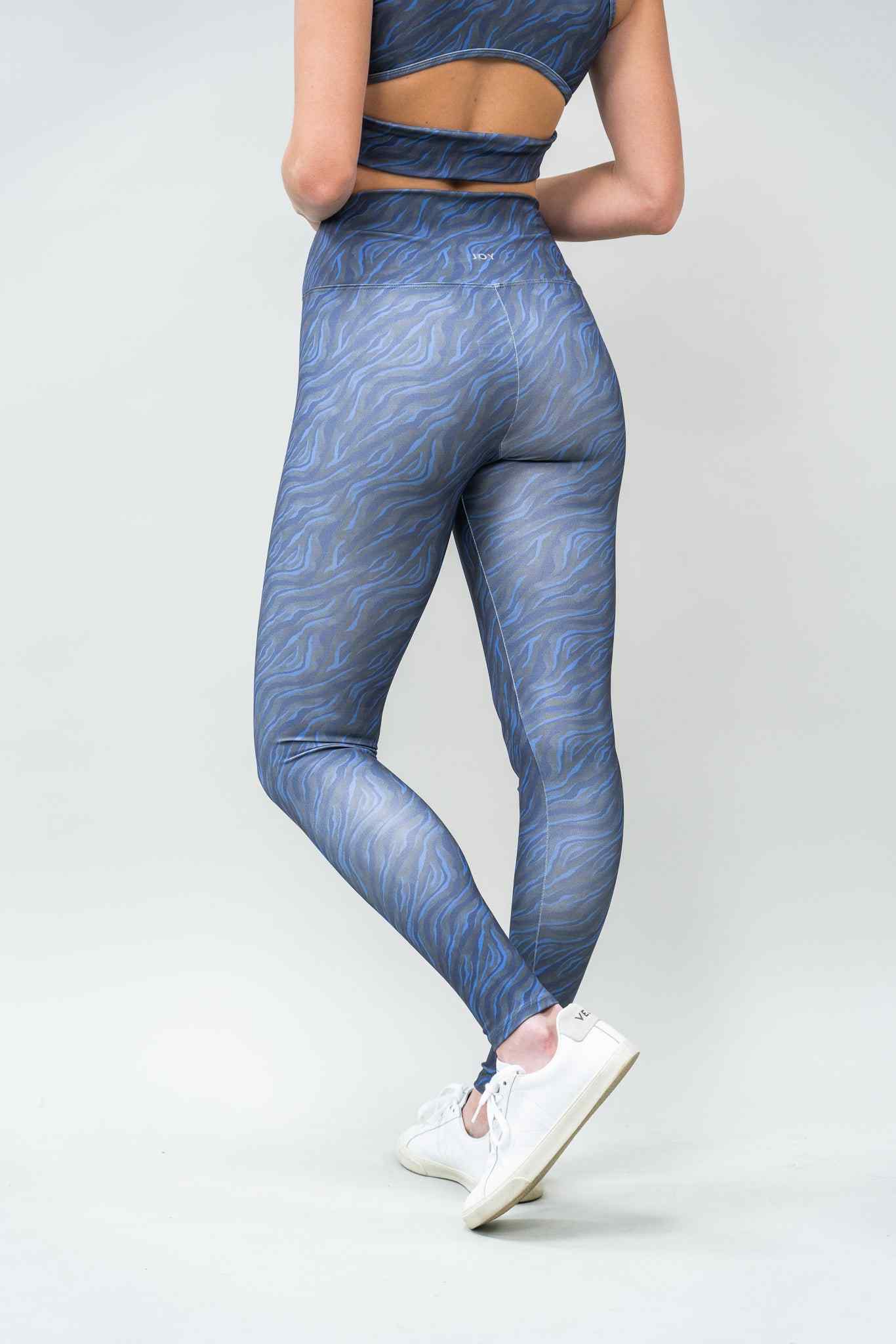 Legging Full HighRise Zebra Blue