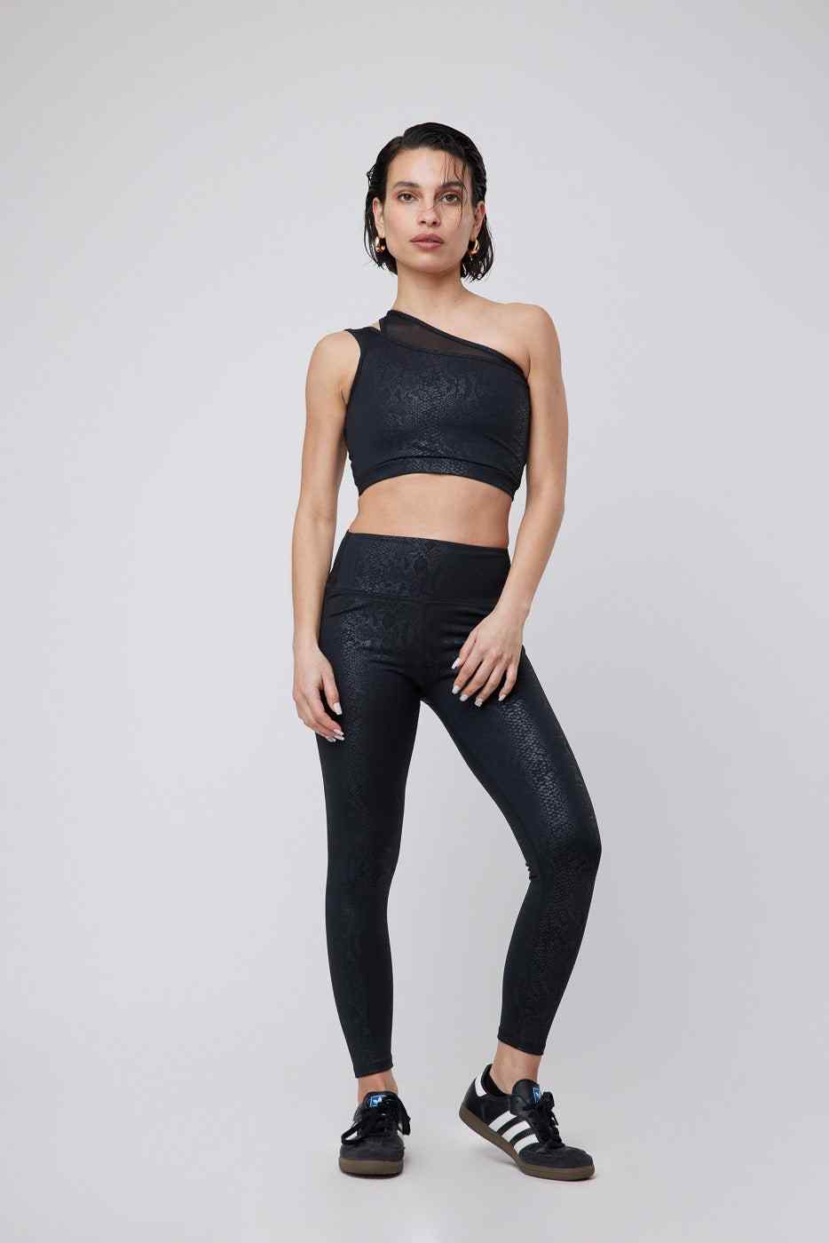 Legging 7/8 Black Texture