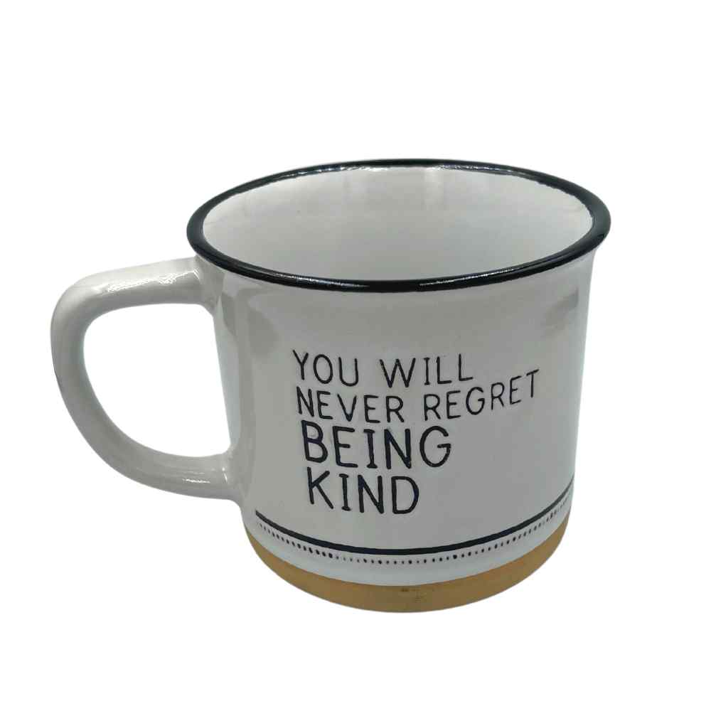 Tazón Grande artesanal con frase positiva You will never regret being kind