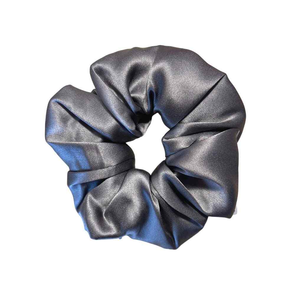 Scrunchie Seda Mulberry Medium Gris Oscuro