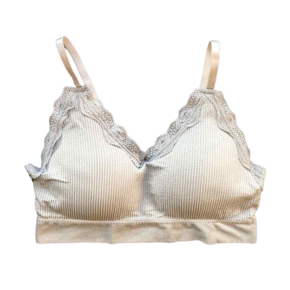 Bralette Peto Roberta Borde Encaje Gris