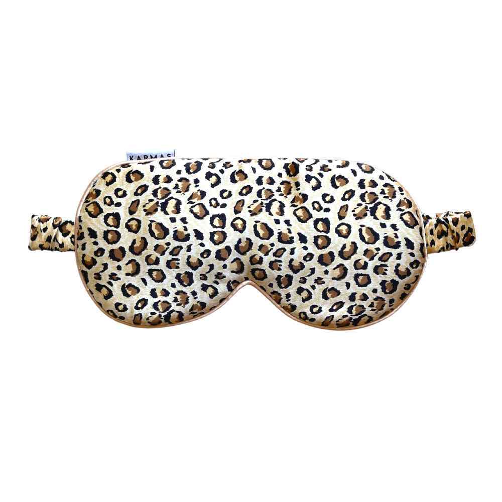 Antifaz Seda Mulberry Animal Print Oscuro