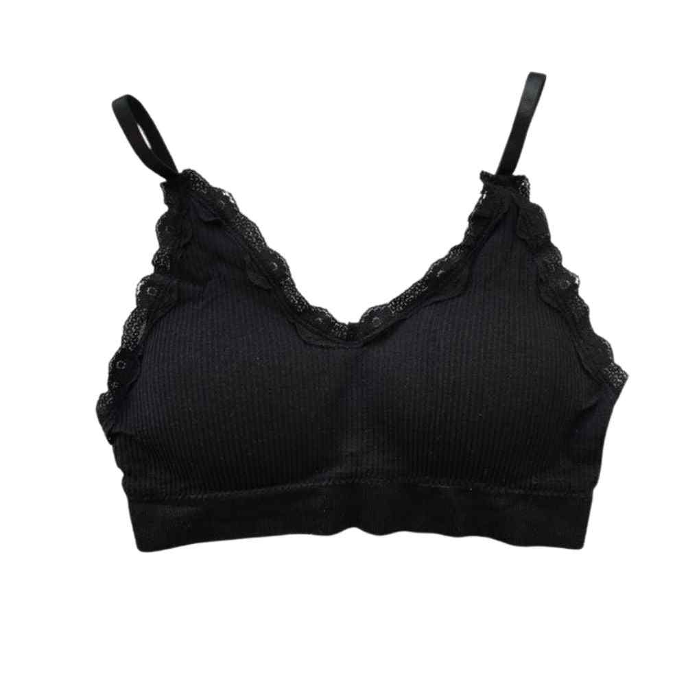 Bralette Peto Roberta Borde Encaje Negro