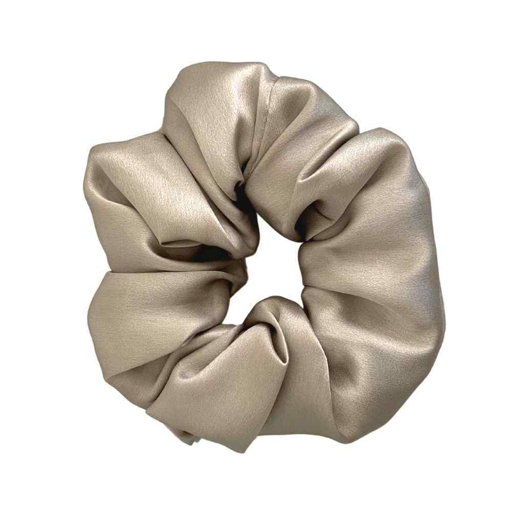 Scrunchie Seda Mulberry Medium Gris