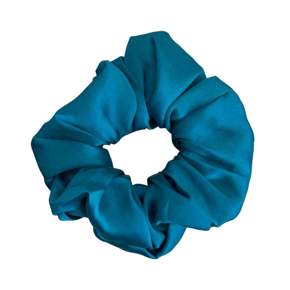 Scrunchie Seda Mulberry Medium Turquesa