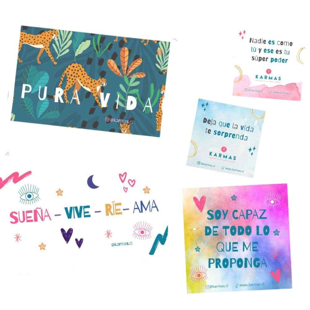 Kit 5 Stickers Energía Positiva