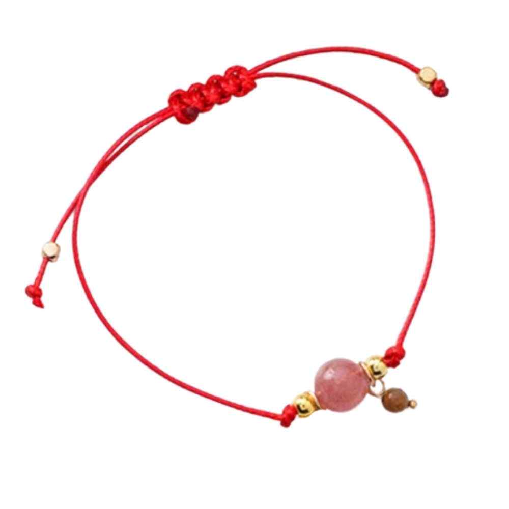 Pulsera Piedra Protección y Amor Propio Rojo