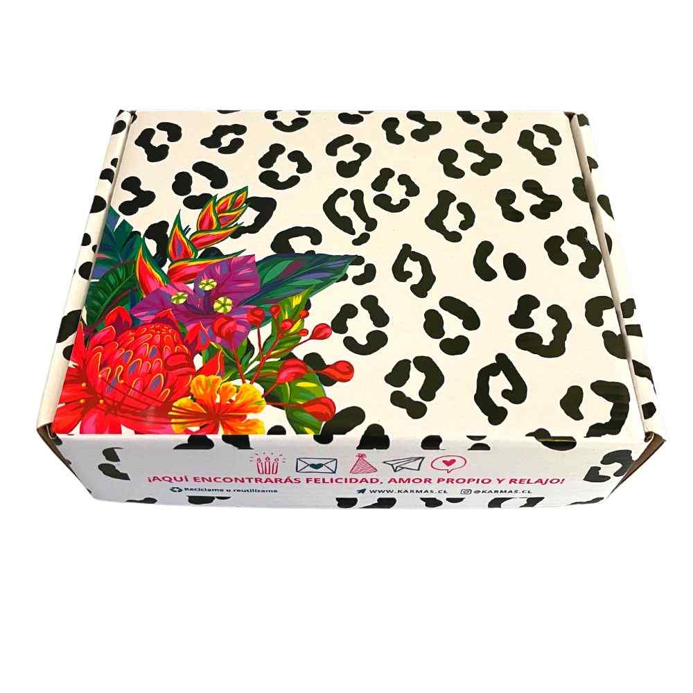 Caja Animal Print mediana (vacía)