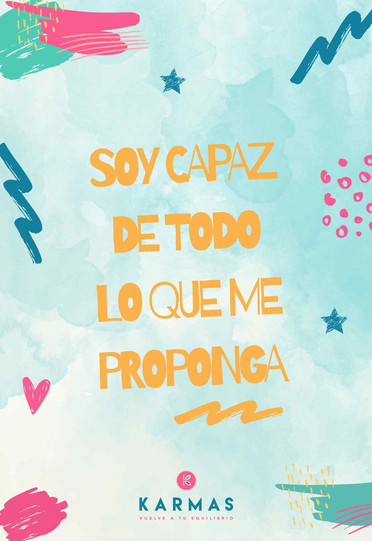 Postal con actividad al reverso "Carta de amor para mí" Soy Capaz de todo lo que me proponga